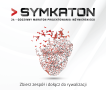Artystyczna wizja przedstawiająca zarys kształtu głowy oraz napis "SYMKATON. 24-godzinny maraton projektowania inżynierskiego".