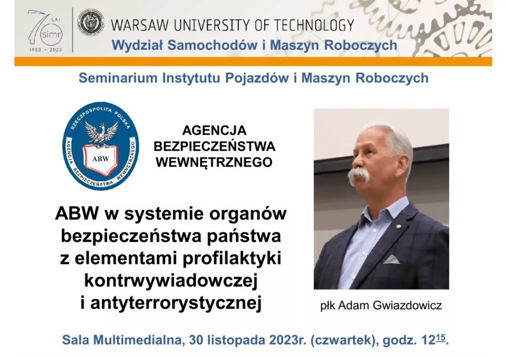 Tekst zaproszenia obok fotografii popiersia osoby