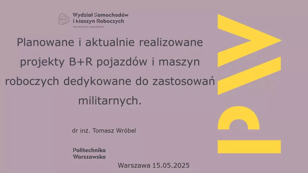 Tekst obok znaku graficznego PW